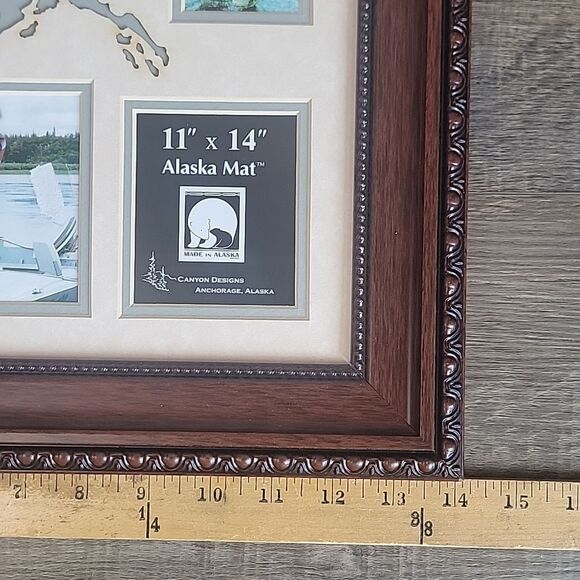 Alaska Mat Photo Frame Real Wood Brown 14" X 17" - Picture 7 of 8